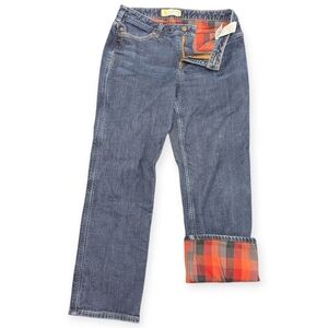 Carhartt women's original fit straight leg flannel lined jeans women size 10
